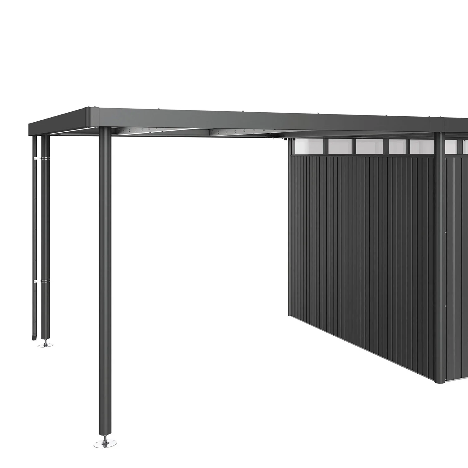 Biohort, Seitendach Gerätehaus highline Größe h5 metallic dunkelgrau Biohort