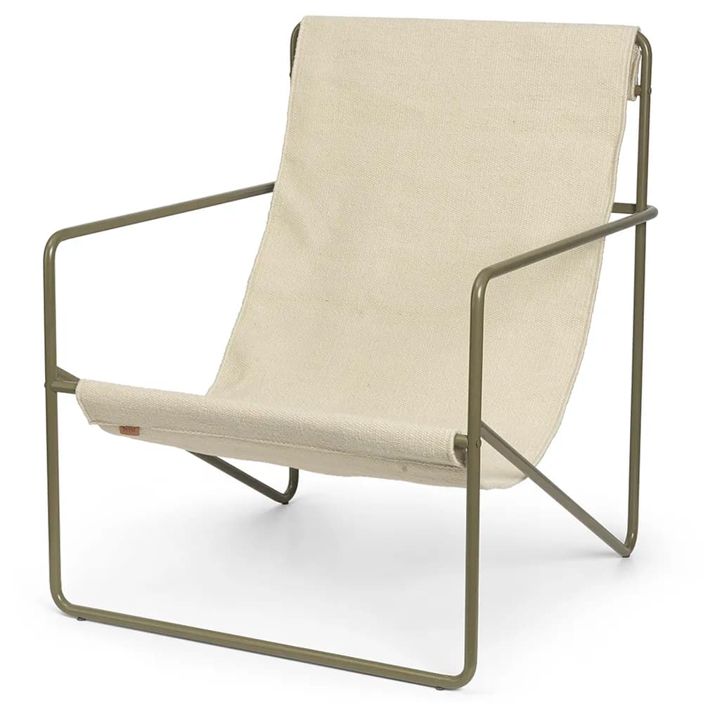 Ferm Living, Desert Lounge Sessel Olive/Cloud