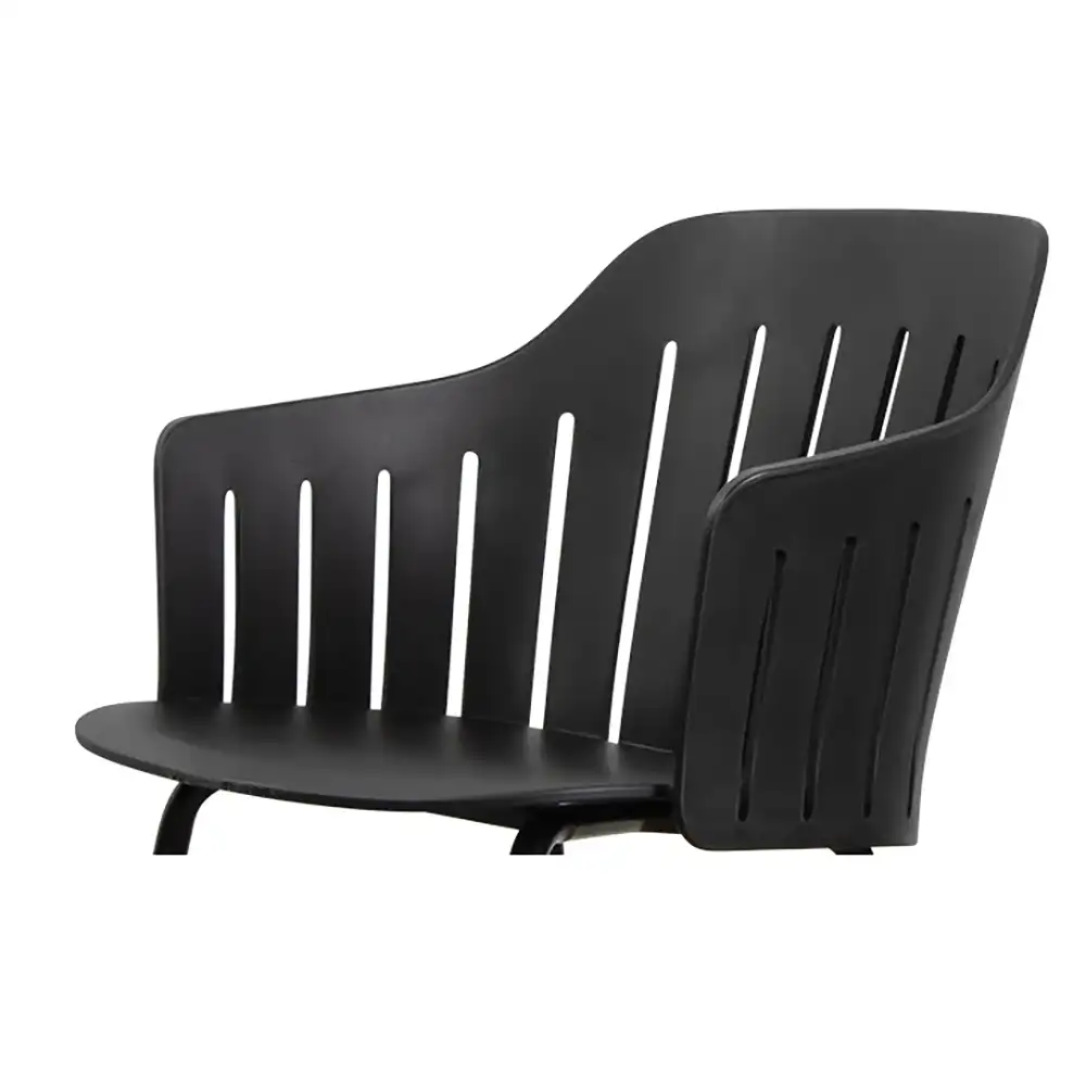Cane-line, Choice der Stuhlschale INDOOR/OUTDOOR Schwarz, 100% recyceltes Polypropylen