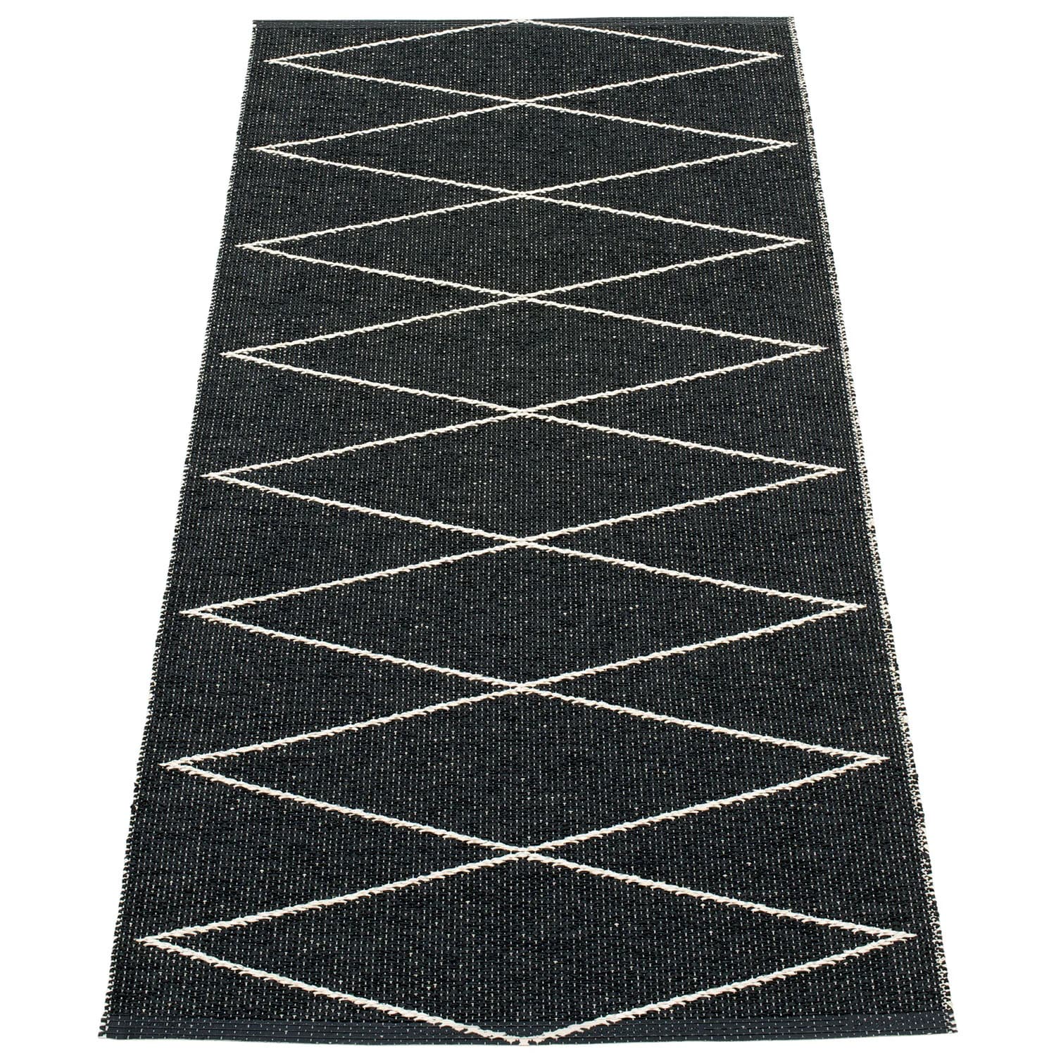 Pappelina, Max Teppich 70x160 cm black / vanilla