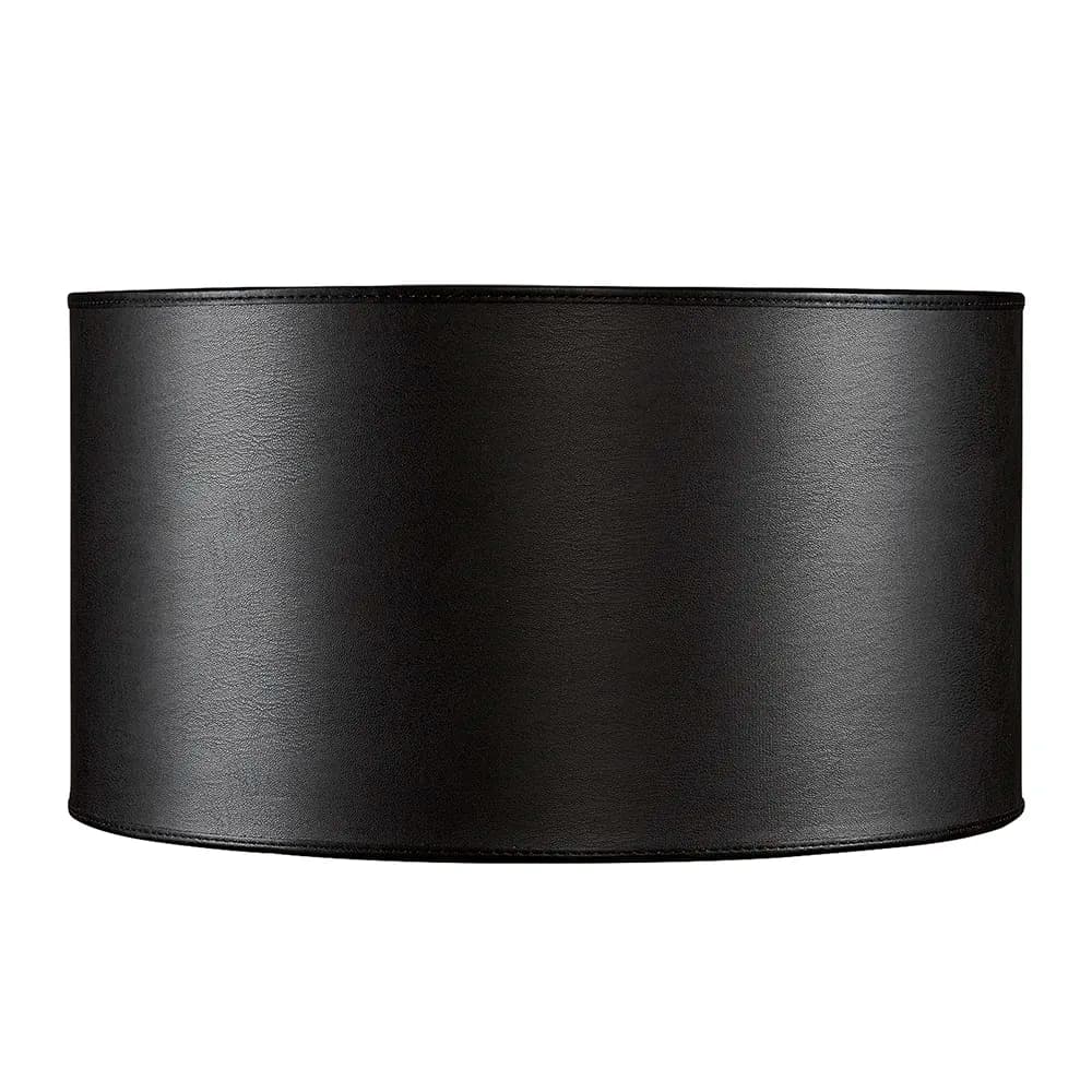 Zylindrischer Lampenschirm leather ebony