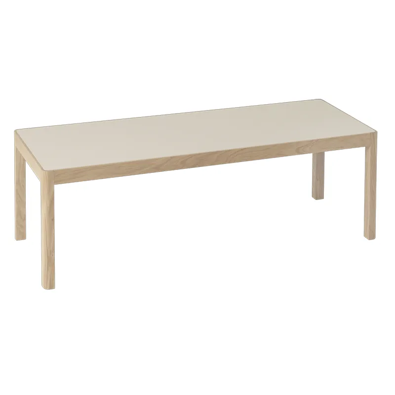 Muuto, Workshop Couchtisch 43 x 120 cm - Warm Grey Linoleum