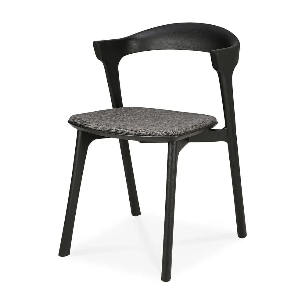 Ethnicraft, Book Dining Chair schwarze Eiche/grauer Stoff