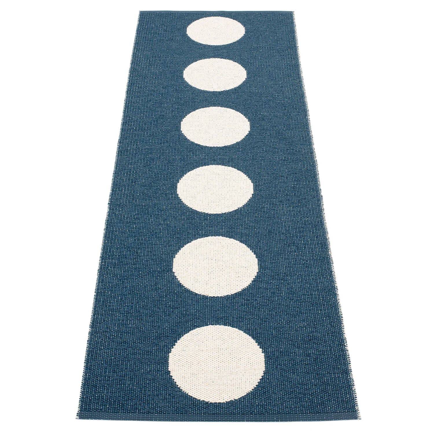 Pappelina, Vera Teppich 70x225 cm ocean blue / vanilla