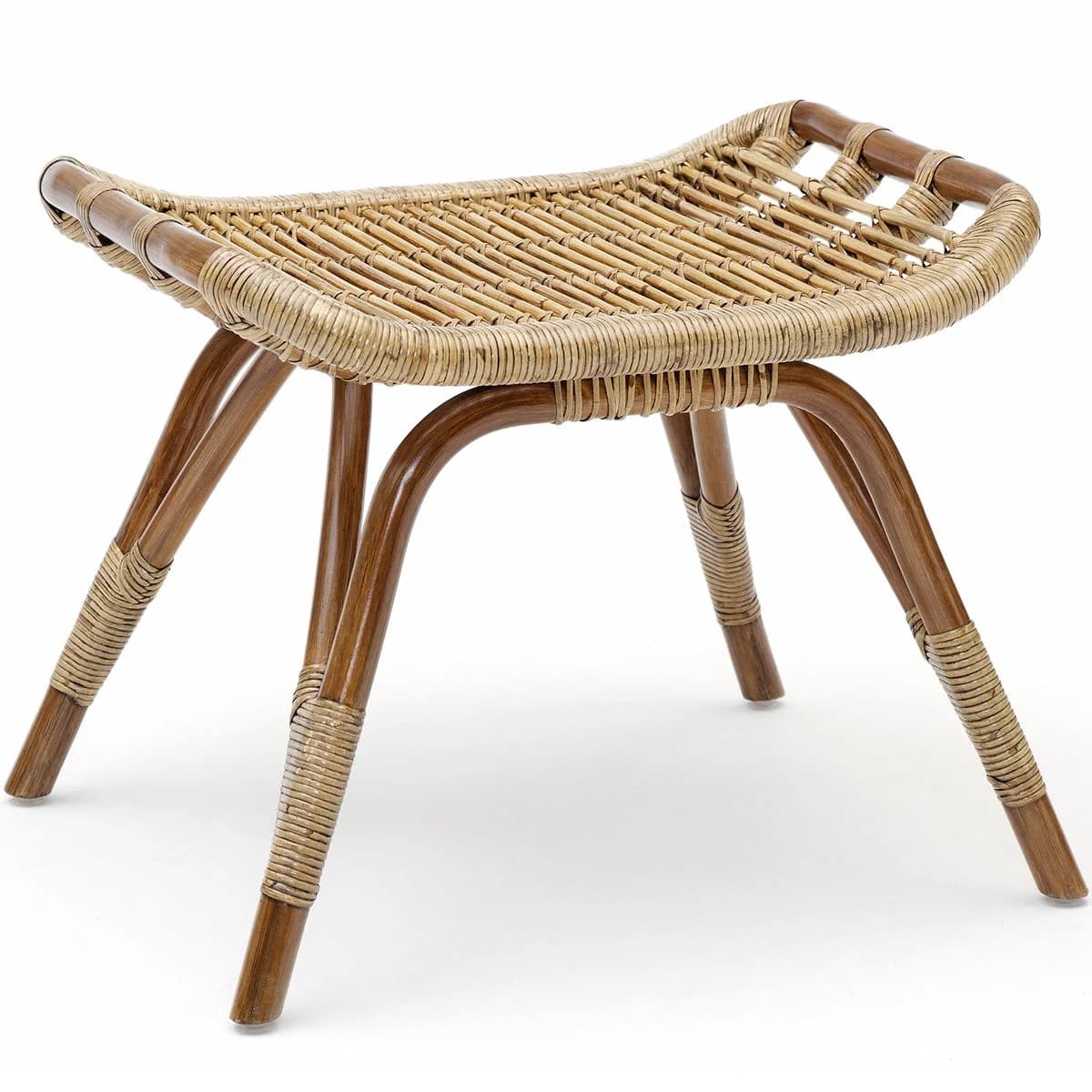 Sika Design, Monet Fußhocker Rattan antik