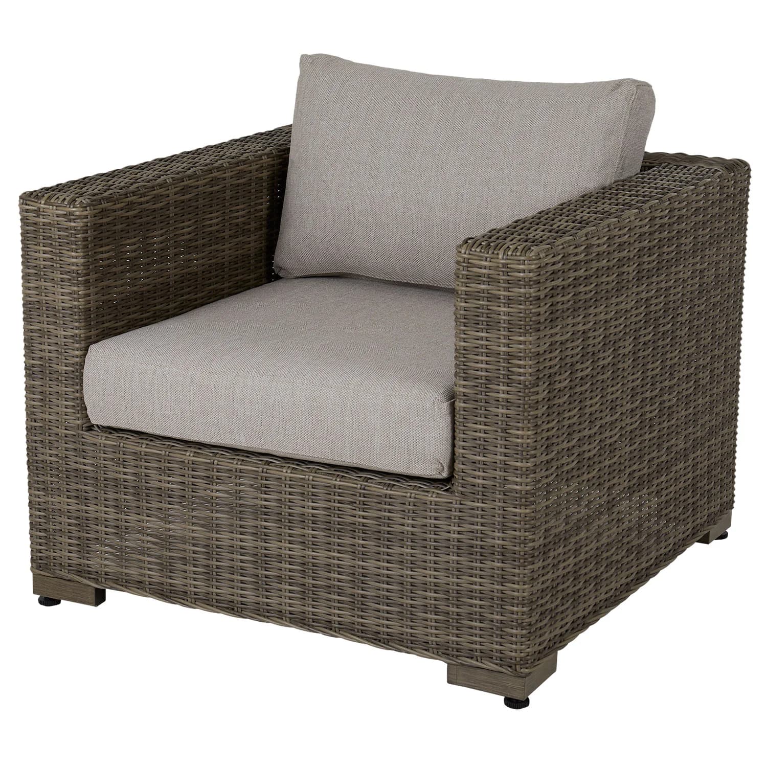 Brafab, Ninja Sessel rustikales Rattan inkl. wasserabweisender Kissen