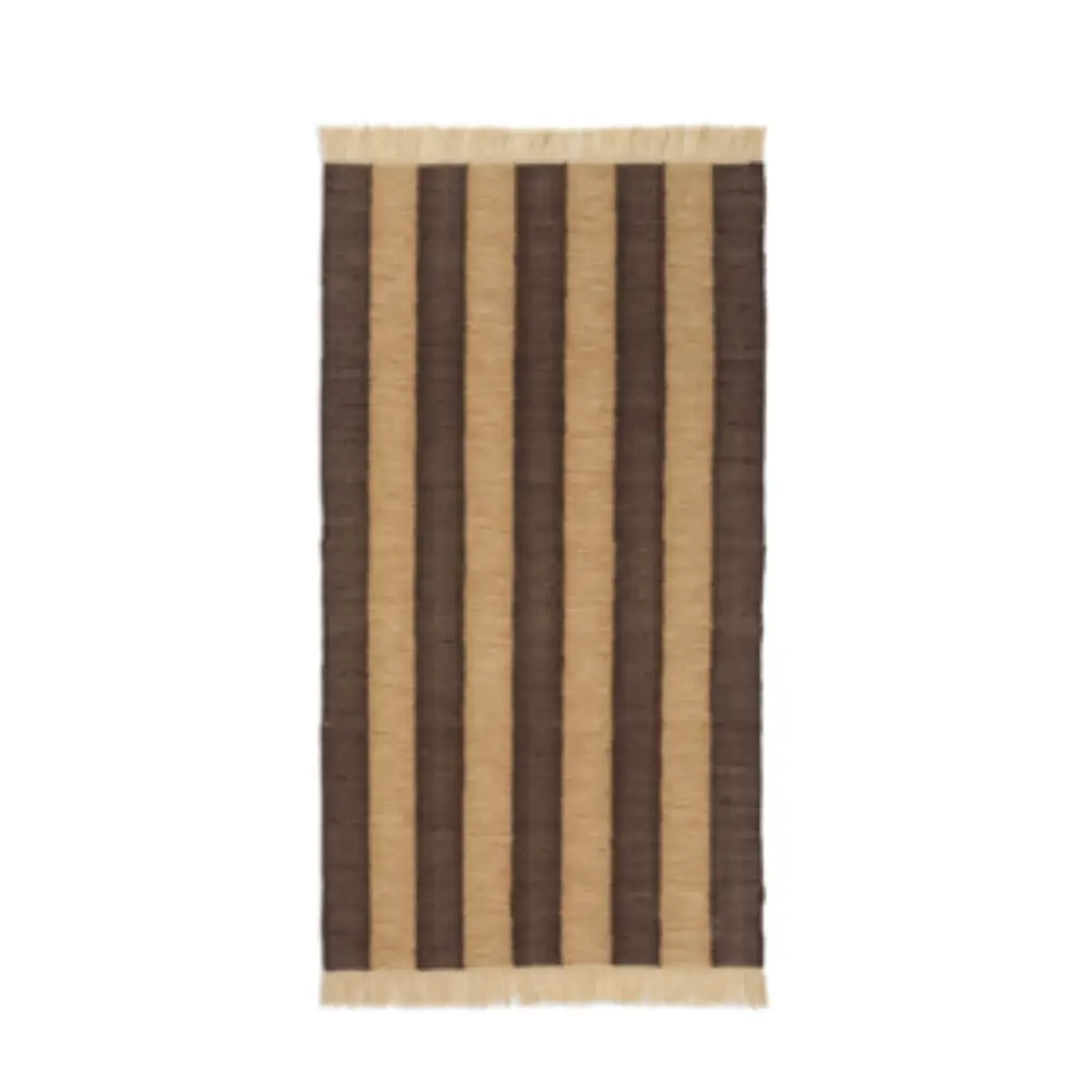 Ferm Living, Ives Rug - 80 x 140 - Tan/Chocolate