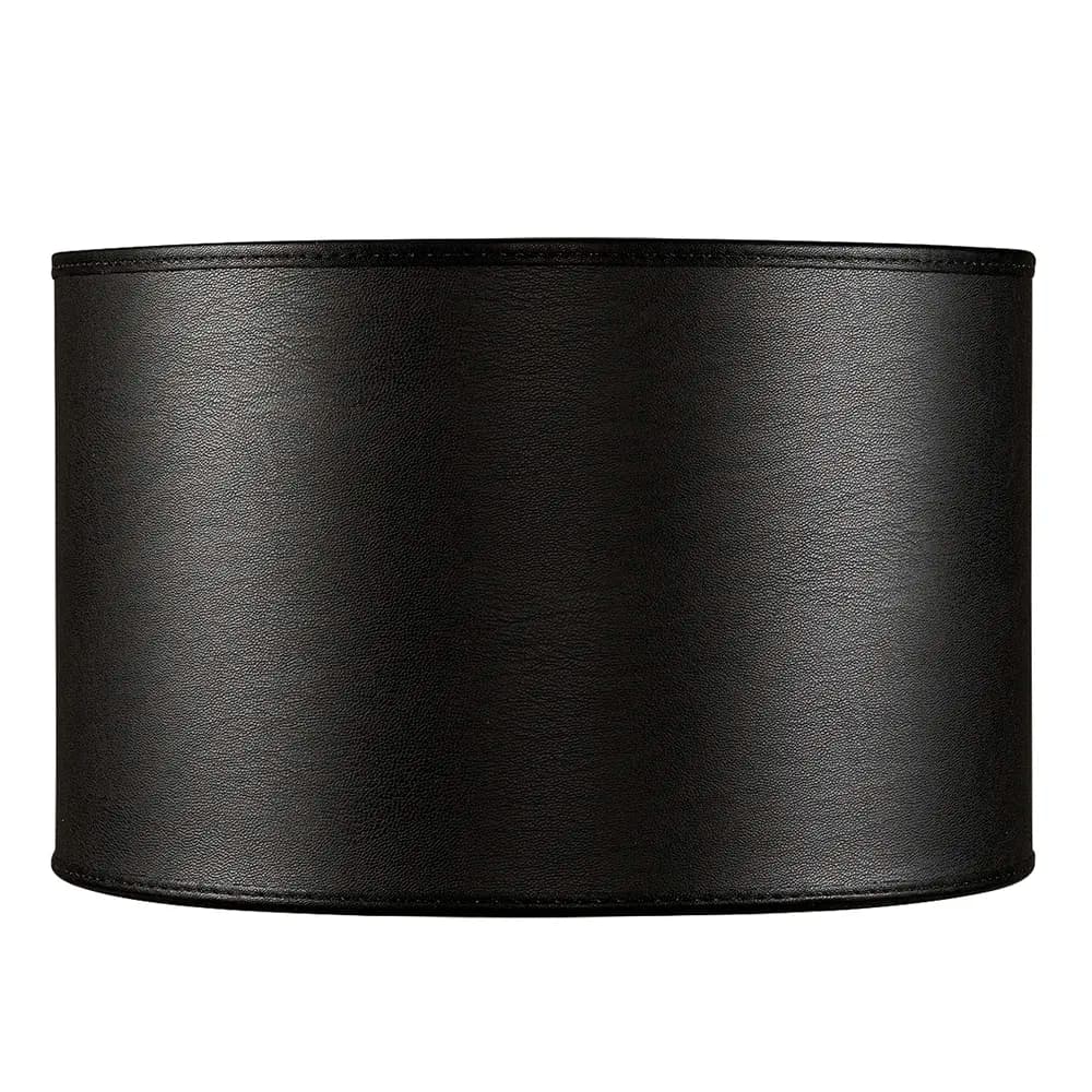 Zylindrischer Lampenschirm leather ebony