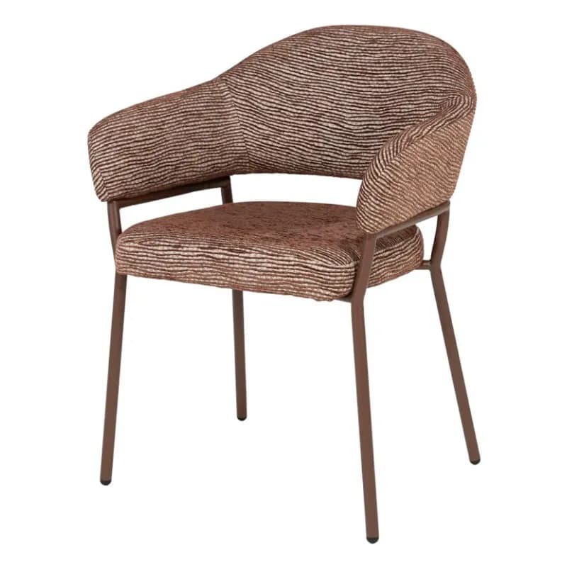 By-Boo, Noda 61x61x80 cm Metall, Schaumstoff & Stoff chestnut brown