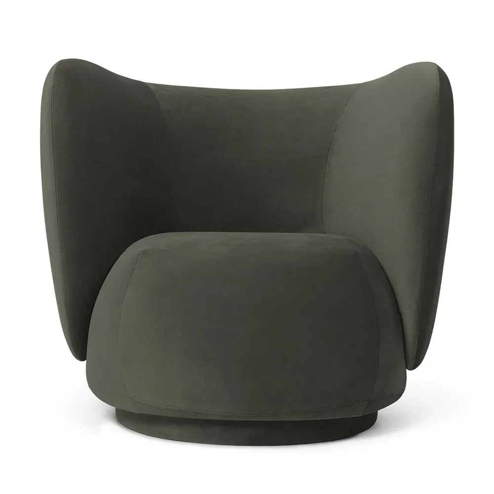Ferm Living, Rico Lounge sessel Rich Velvet - Pine