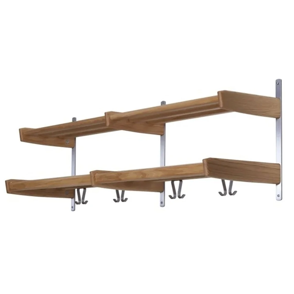 Oscarssons Möbel, Meja Hutablage 115cm 2 Regale - Geölte Eiche