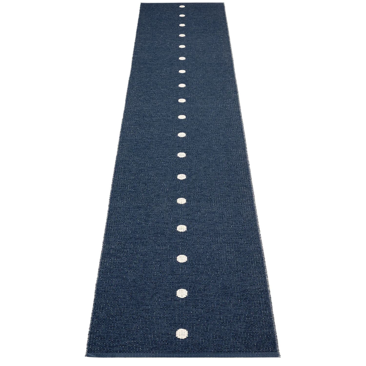 Pappelina, Peg Teppich 70x360 cm dark blue / vanilla