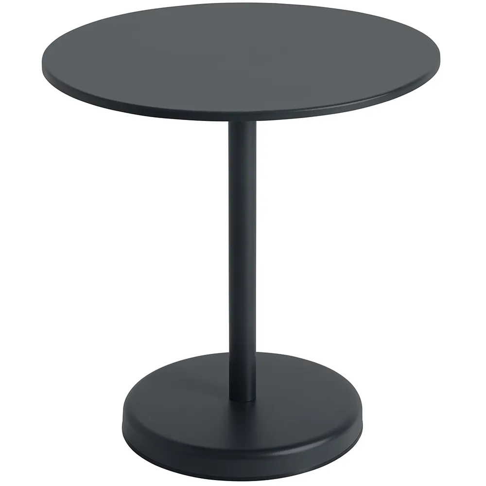 Muuto, Linear Steel Bistrotisch Ø70 cm Anthracite Black