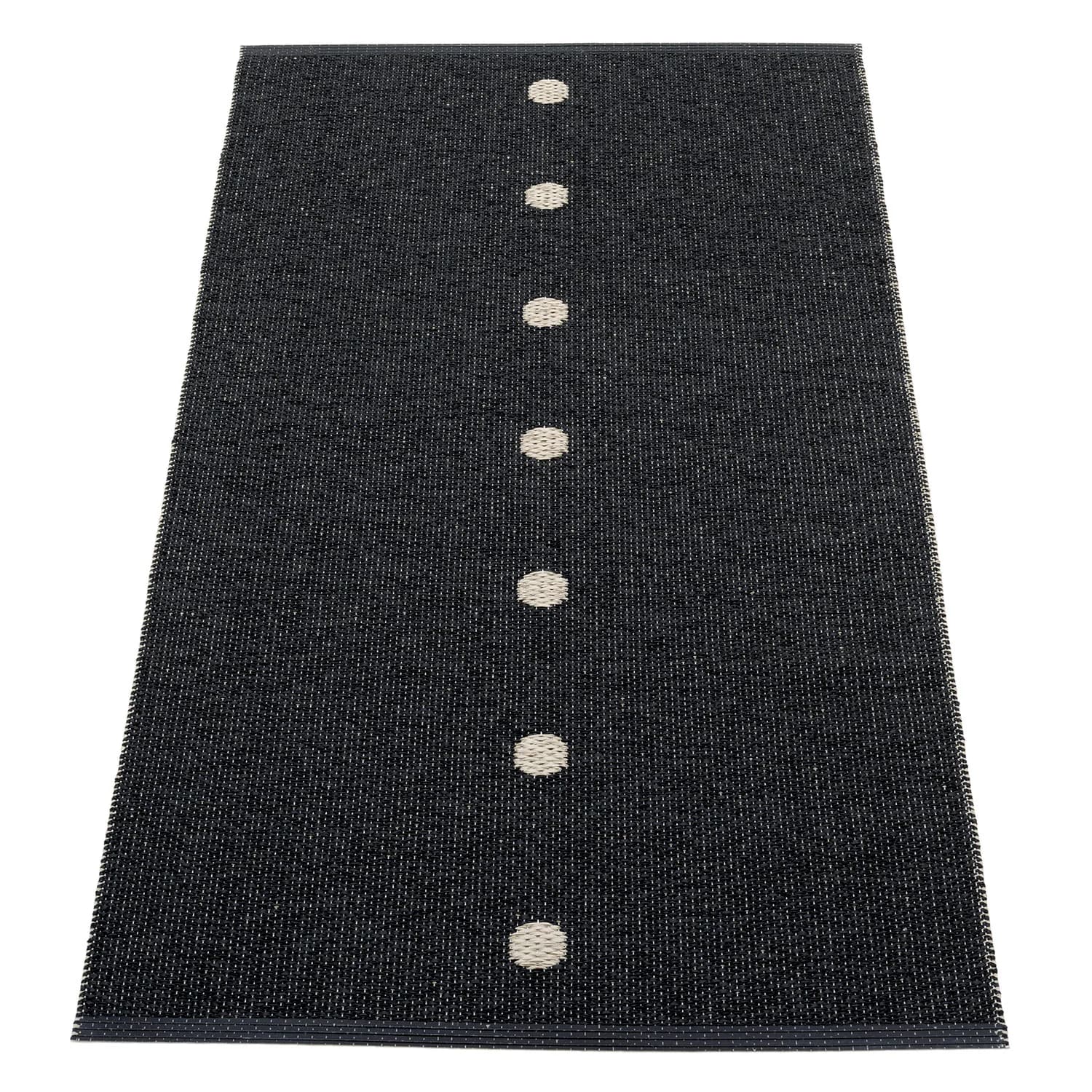 Pappelina, Peg Teppich 70x140 cm black / linen