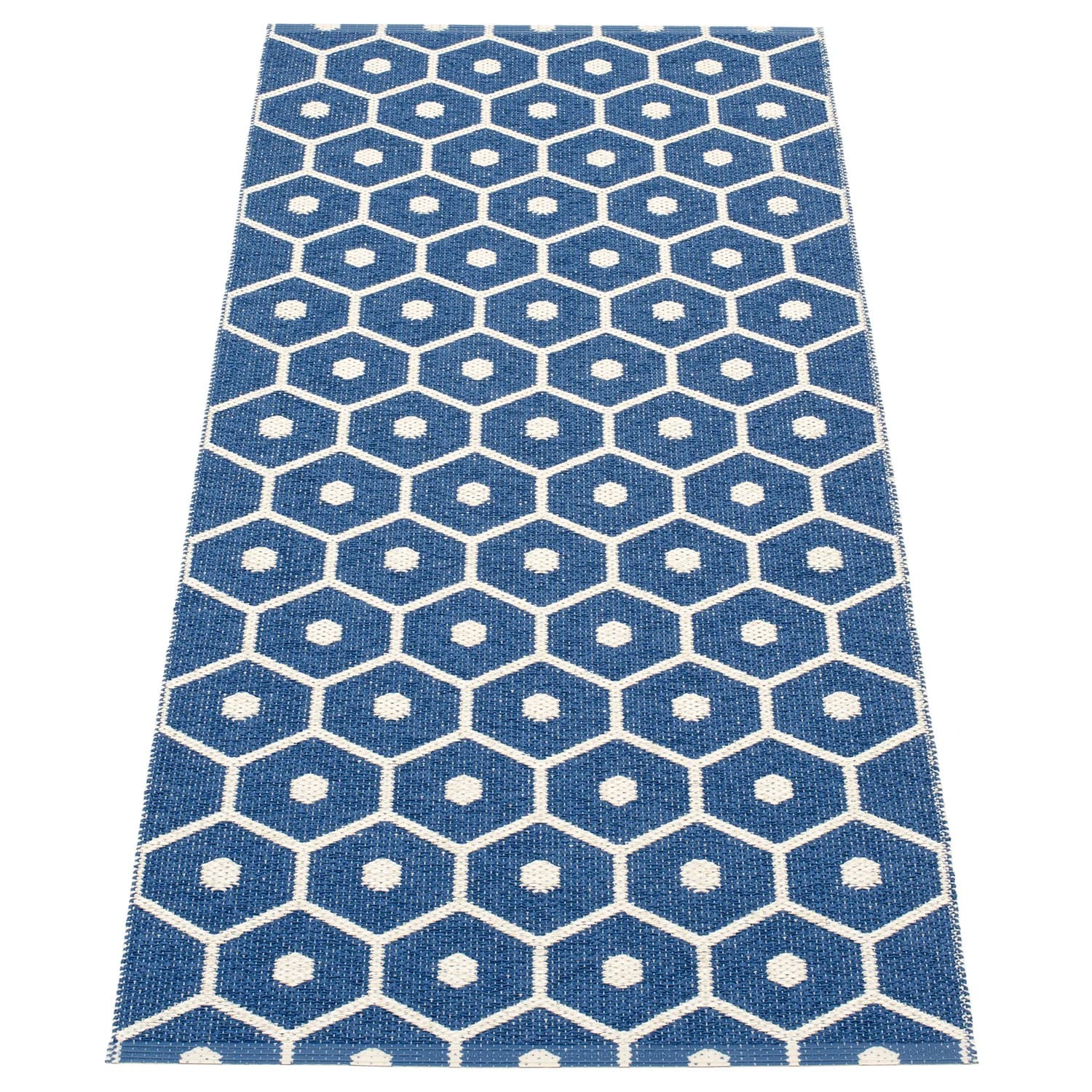 Pappelina, Honey Teppich 70x160 cm denim / vanilla