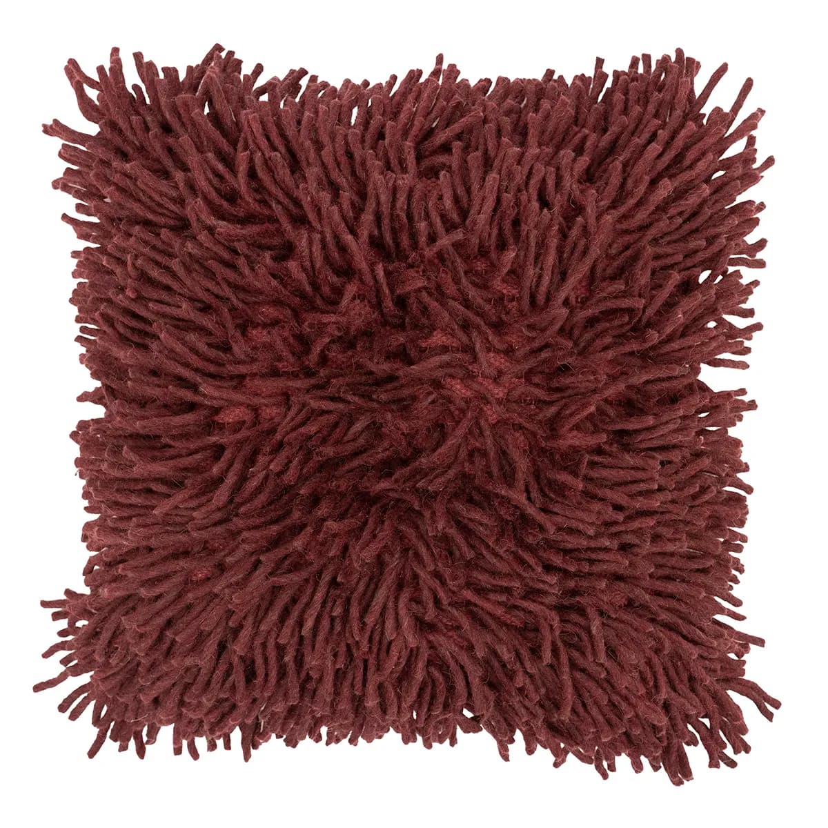 By-Boo, Dekokissen aus Baumwolle Moppy Burgundy 50x50 cm