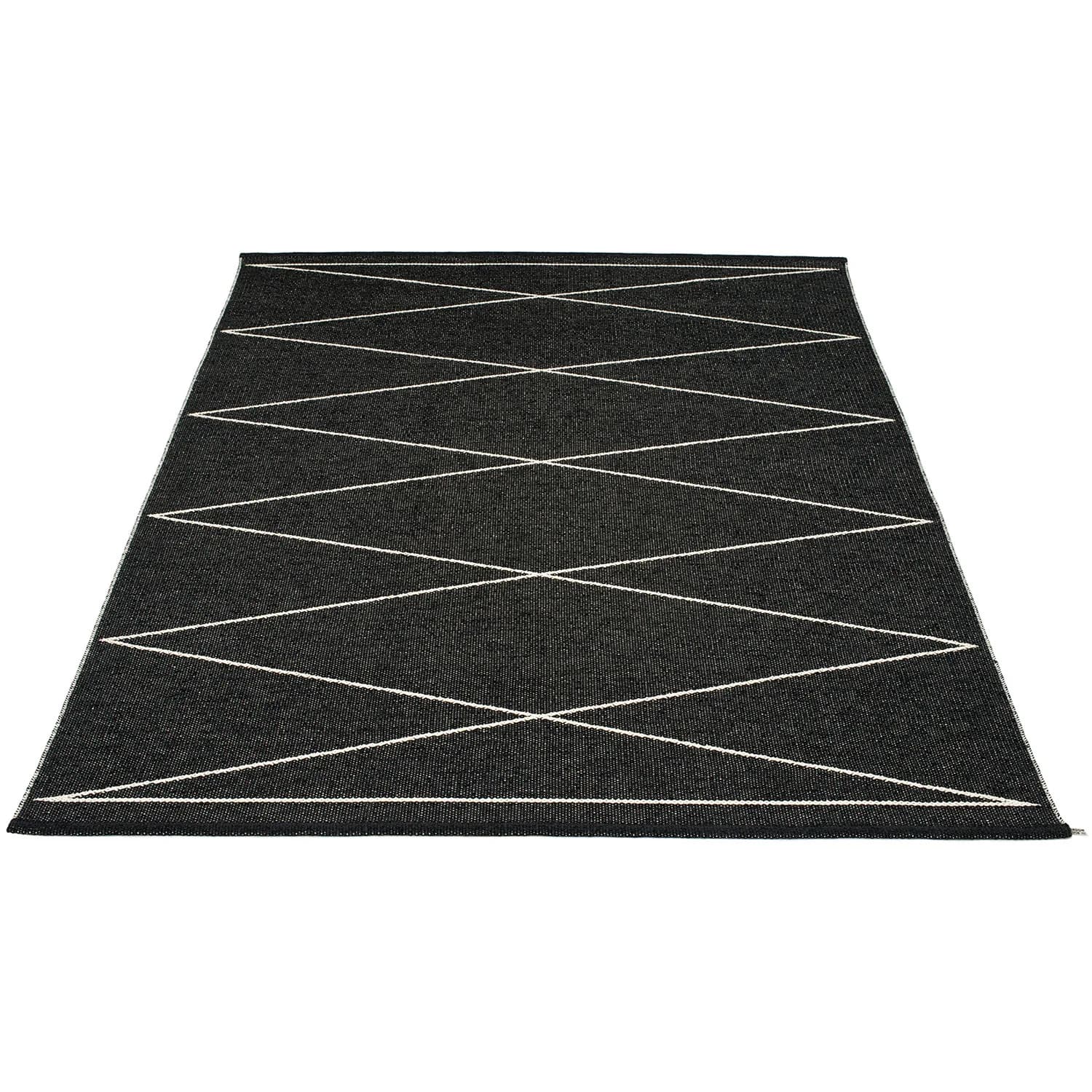 Pappelina, Max Teppich 180x260 cm black / vanilla