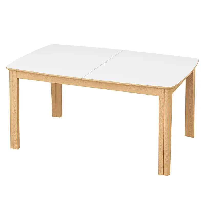 Skovby, SM107 Esstisch 101x160-316-368 cm Naturgeolt Eiche - Weißes Laminat