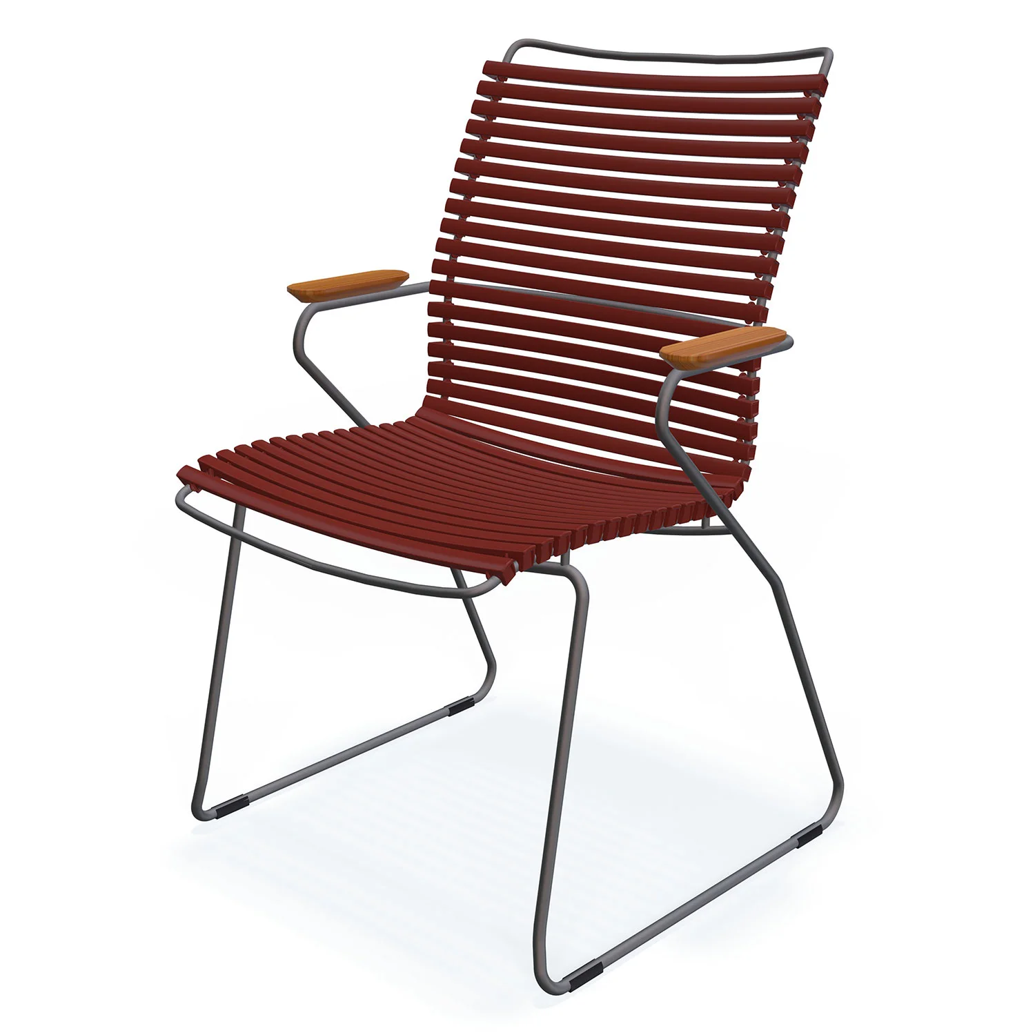 Houe, Click Sessel hoch Paprika/Bambus grau