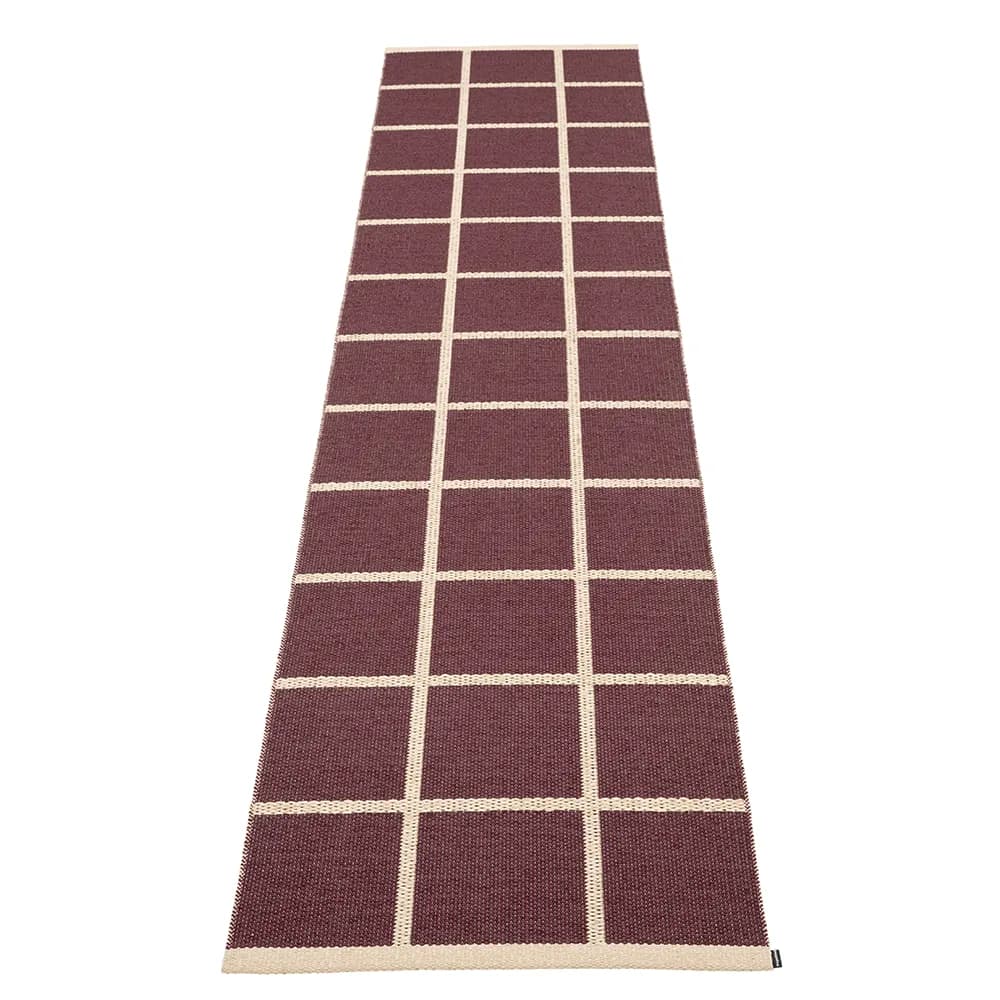 Pappelina, Gewebter Teppich Criss Burgundy 70x300 cm