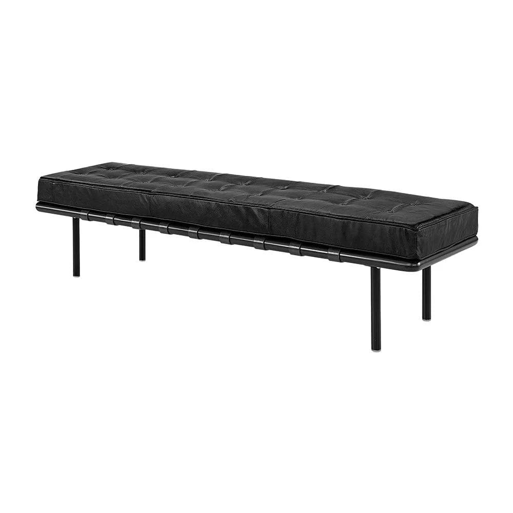 Princetown Leather Bench Mountain Black
