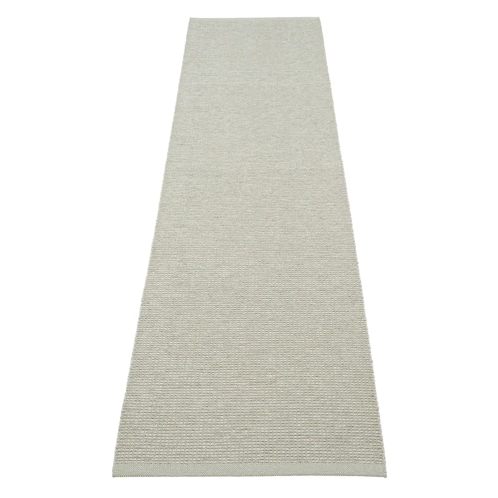 Pappelina, Emm teppich 70 x 300 cm Sage/Linen Metallic