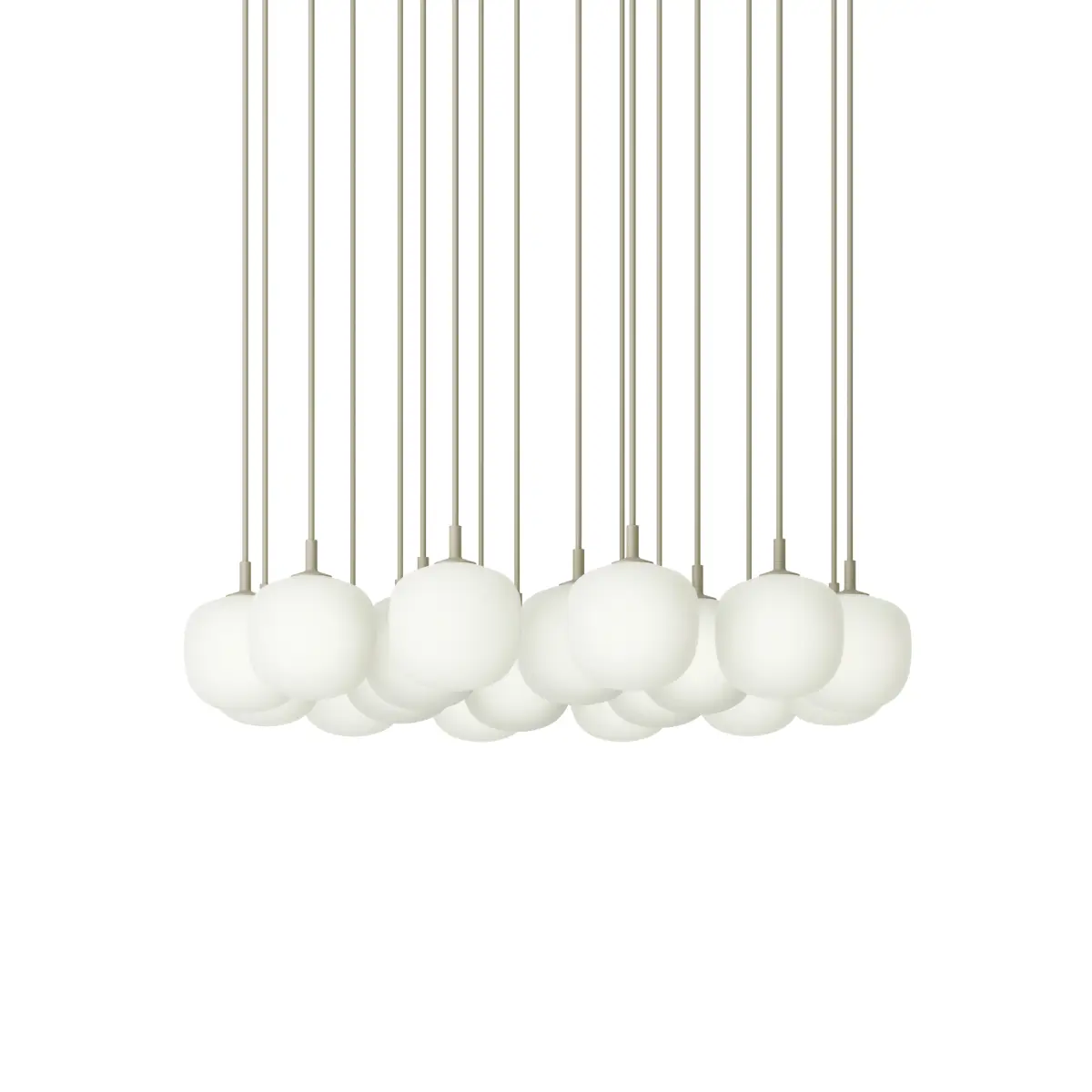 Muuto, Rime Pendant Cluster - Ø12 - 18 - White / Grey