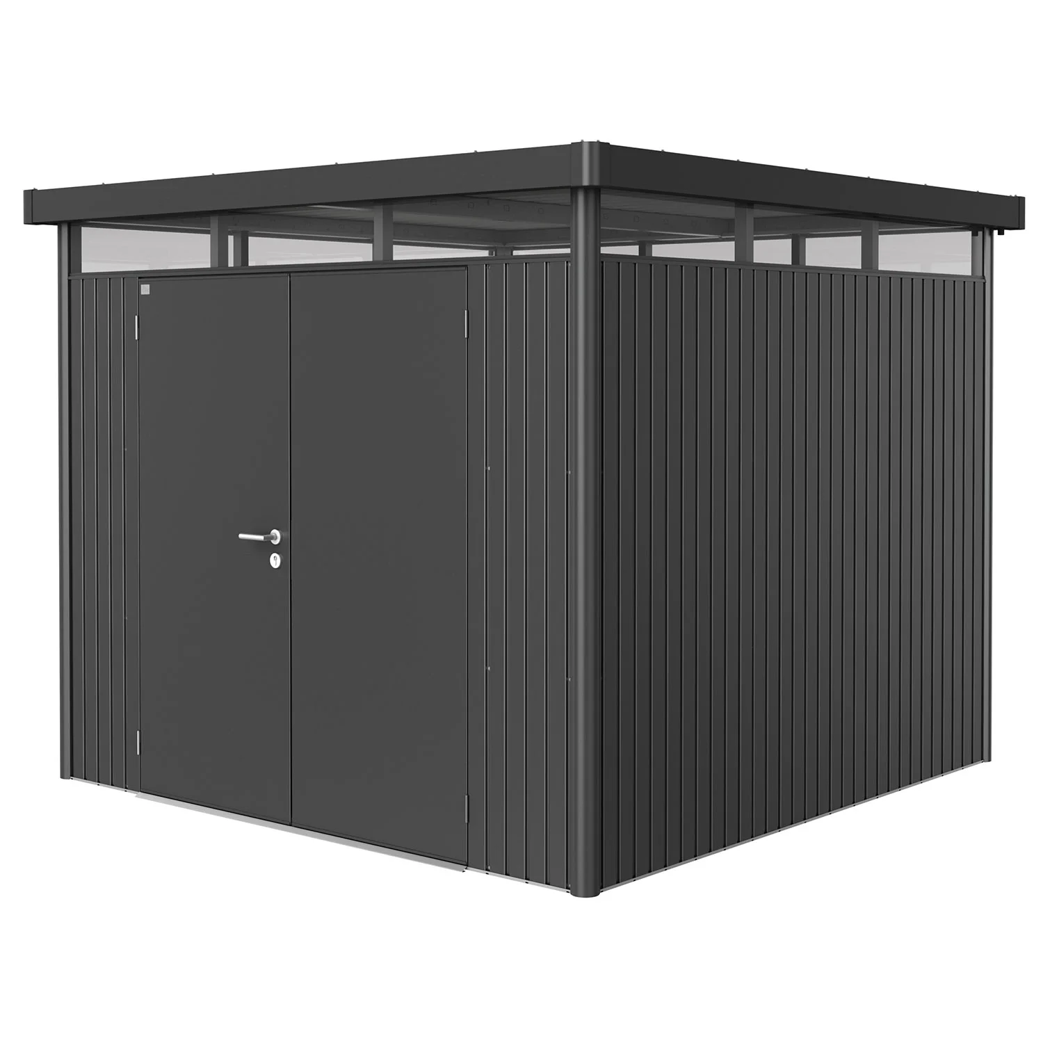 Biohort, Highline Gerätehaus Doppeltür Größe h4 metallic dunkelgrau Biohort