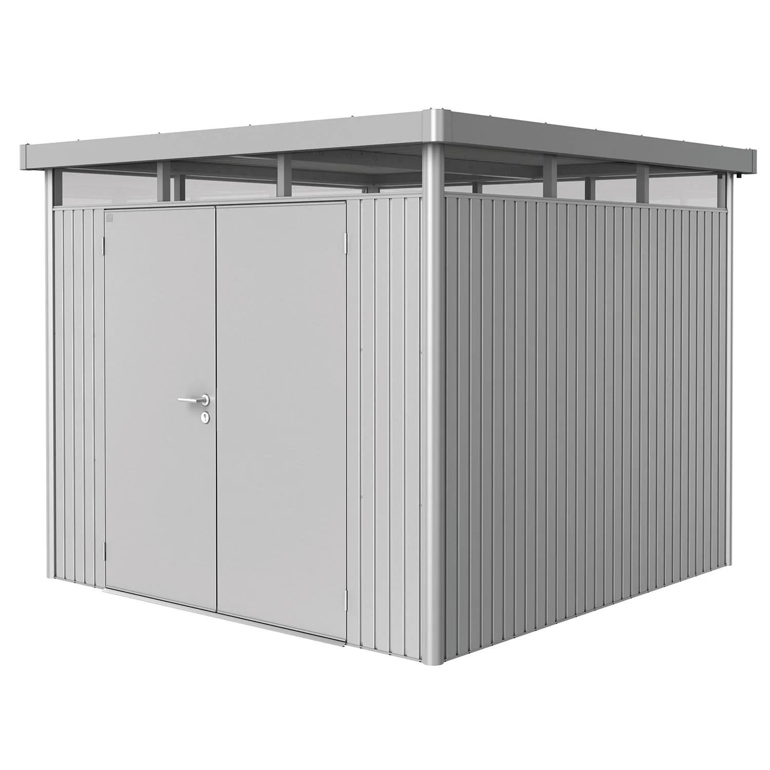 Biohort, Highline Gerätehaus Doppeltür Größe h4 metallic silber Biohort