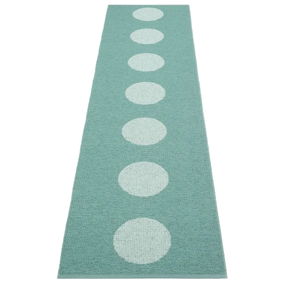 Pappelina, Vera Pop teppich Jade/Pale Turquoise 70 x 280cm
