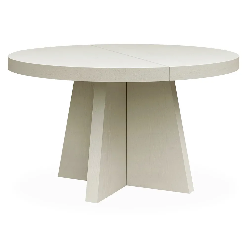 Artwood, TRENT teilbarer Esstisch 130–150 x 130 cm – Elfenbeinnebel