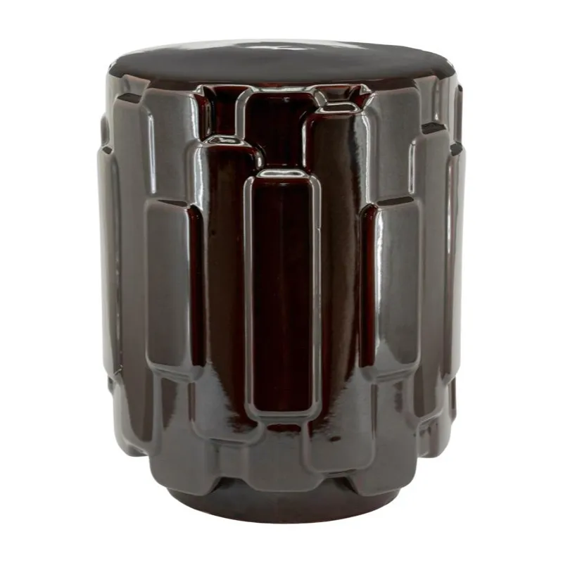 By-Boo, Geary Beistelltisch 37,5x37,5x44 cm Steingut Braun