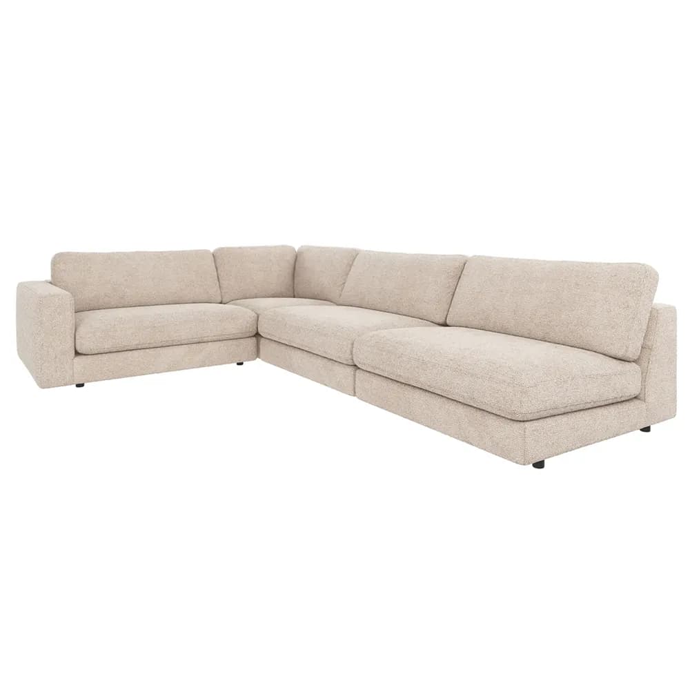 Rowico Home, Duncan Ecksofa 2+3-Sitzer offen rechts Stoff Robin hellgrau