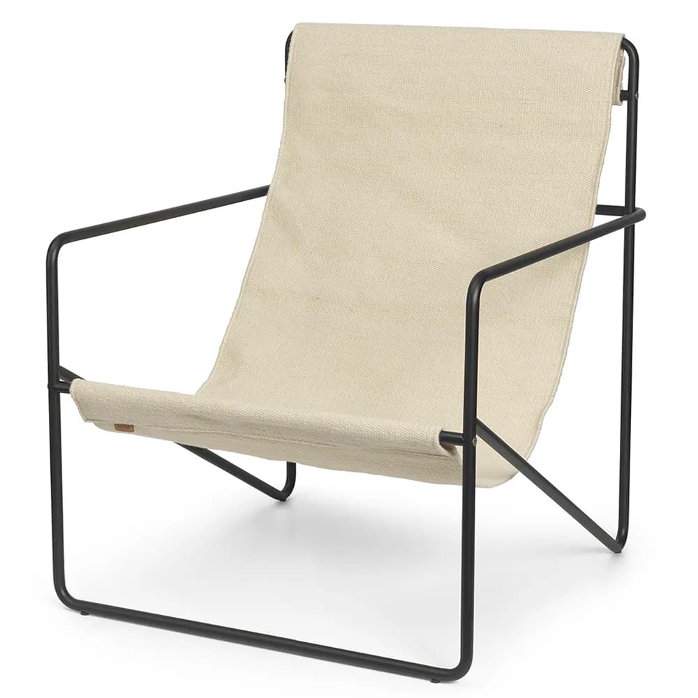 Ferm Living, Desert Lounge Sessel Black/Cloud