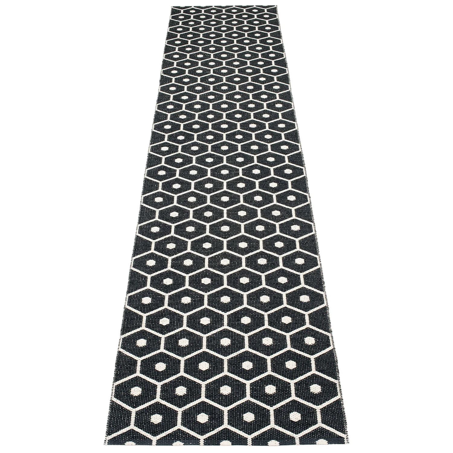 Pappelina, Honey Teppich 70x350 cm black / vanilla