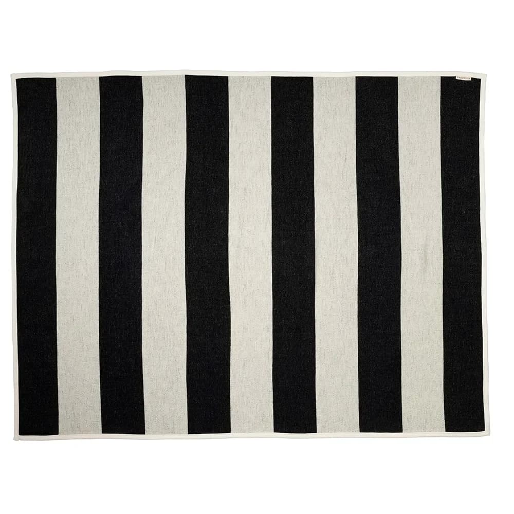 Pappelina, Bob pläd Black/ Vanilla 140 x 180 cm