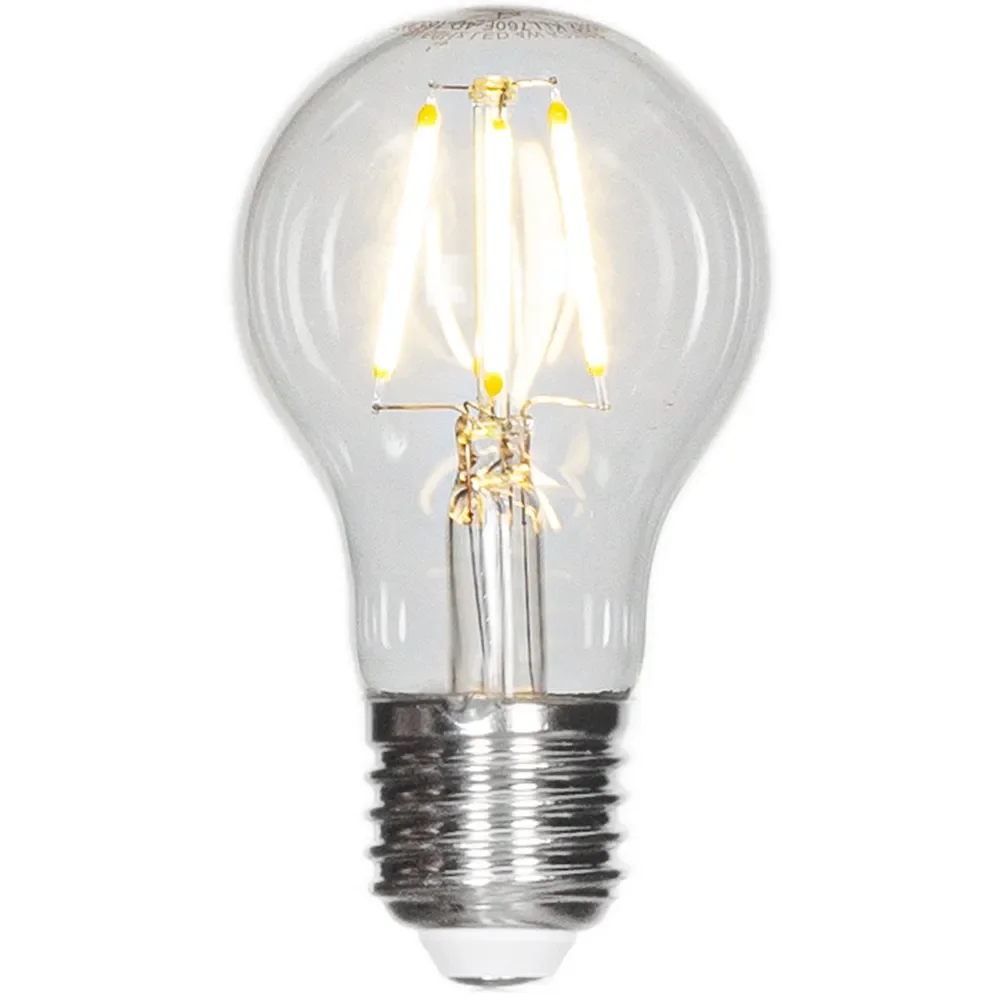 by Rydéns, Glühfadenförmige Lichtquelle LED dimmbar E27 4W Ø60mm Transparent