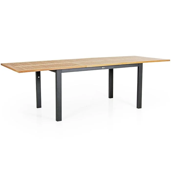 Brafab, Lyon Esstisch 92x194-252 cm schwarz / Teak