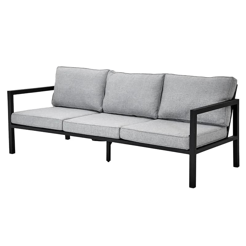 Brafab, Belfort 3-sitzer-sofa inklusive Kissen schwarz / Peral Grey