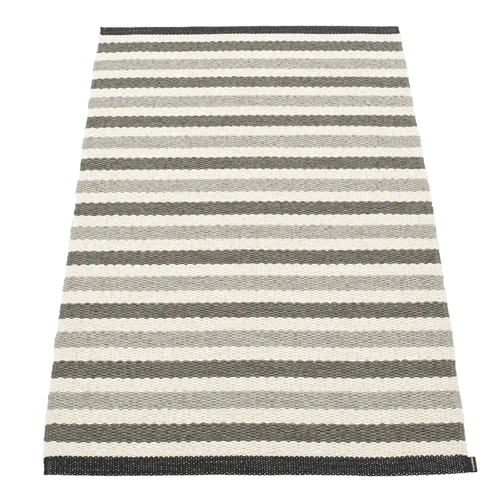 Pappelina, Teo Teppich 70x120 cm Warm Grey/Charcoal/Vanilla