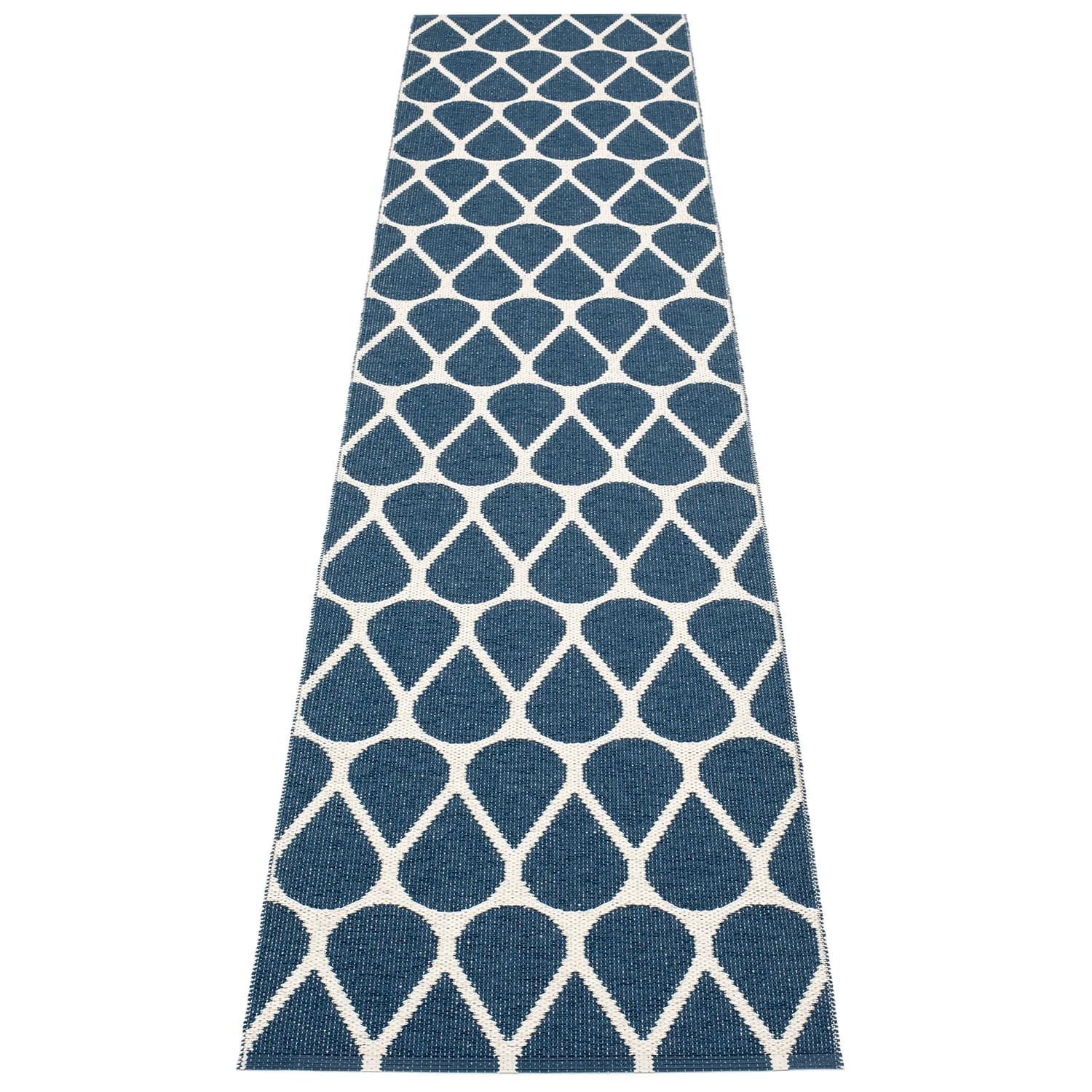 Pappelina, Otis Teppich 70x320 cm ocean blue / vanilla