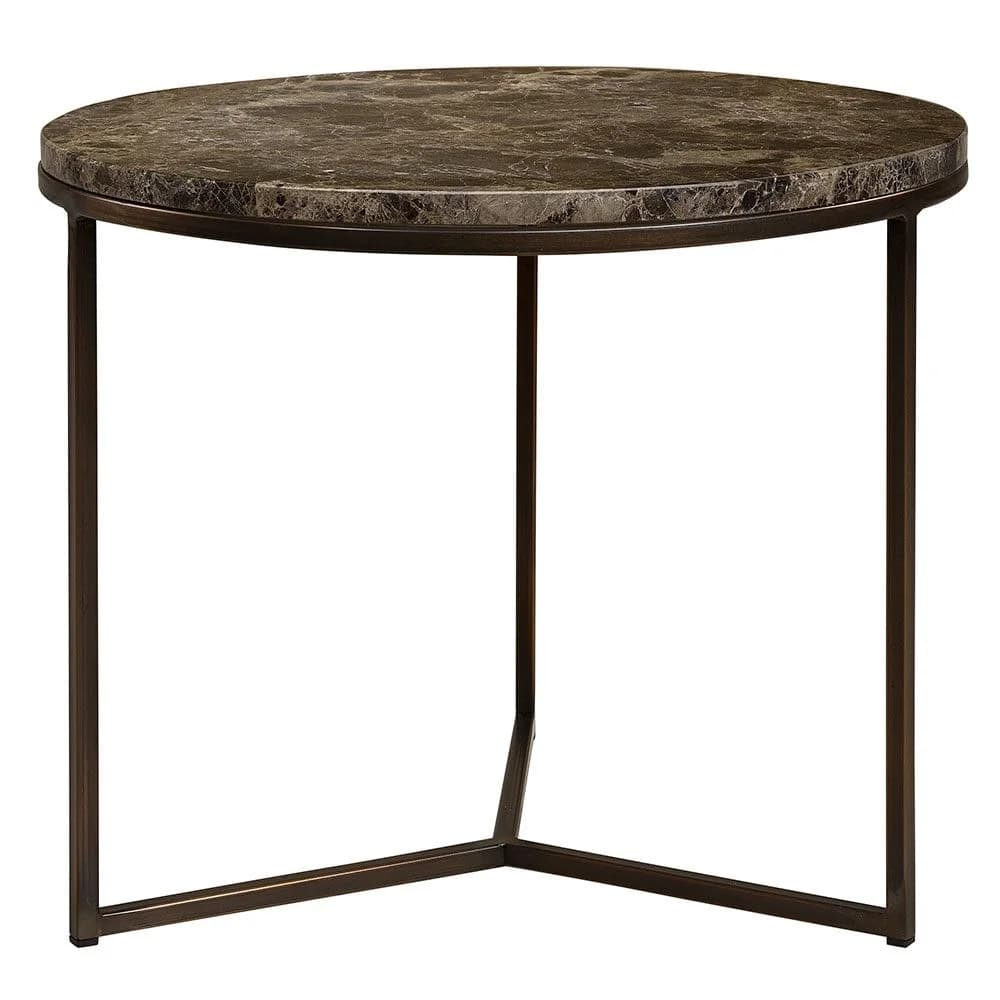 Artwood, Cedes Couchtisch Braun Marmor Ø60 cm