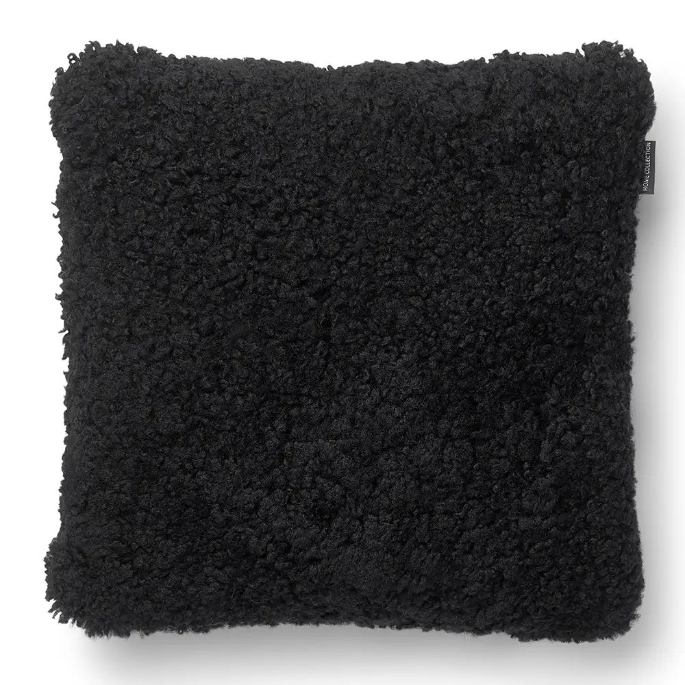 Skinnwille, Curly kissenbezug 45x45 cm Schwarz