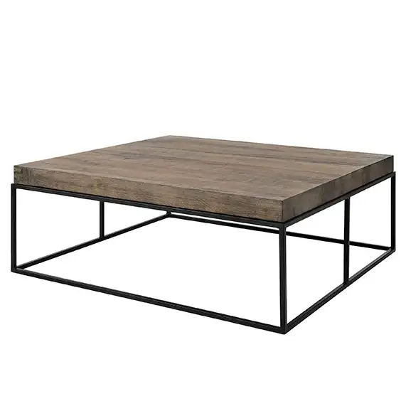 Artwood, Couchtisch Carlisle 100x100 cm silberne Rückseite