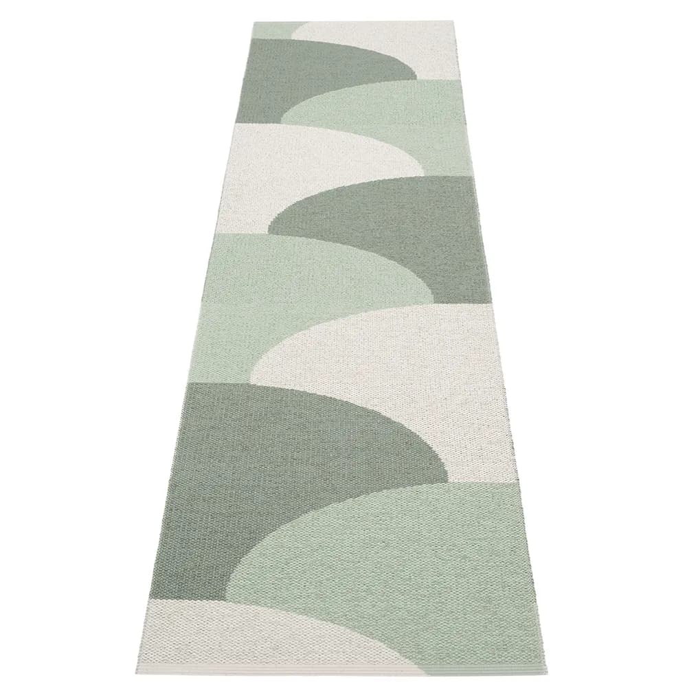 Pappelina, Hill teppich Army/Misty Mint/Fossil Grey 70 x 270cm