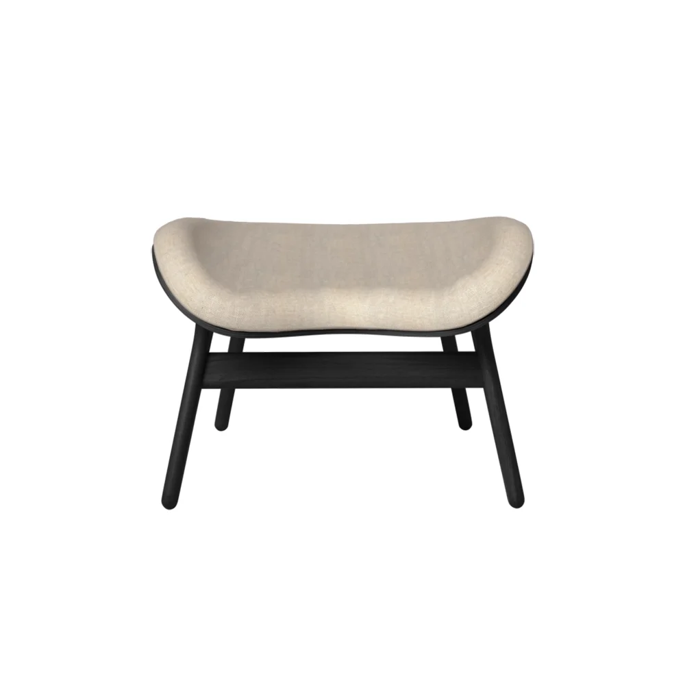 Umage, A Conversation Piece Ottoman Fußhocker Black Oak/White Sands