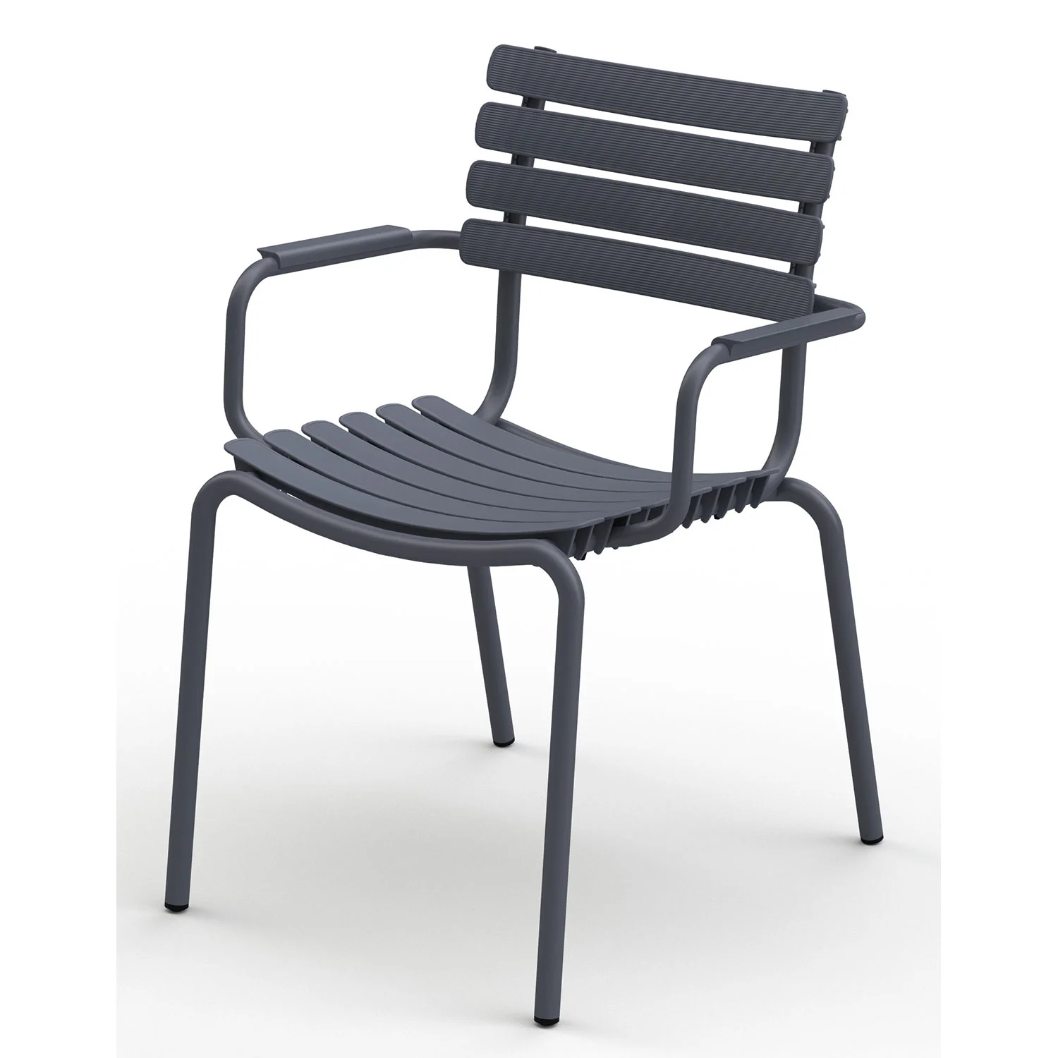 Houe, ReCLIPS Esszimmerstuhl Grau/Grau Aluminium