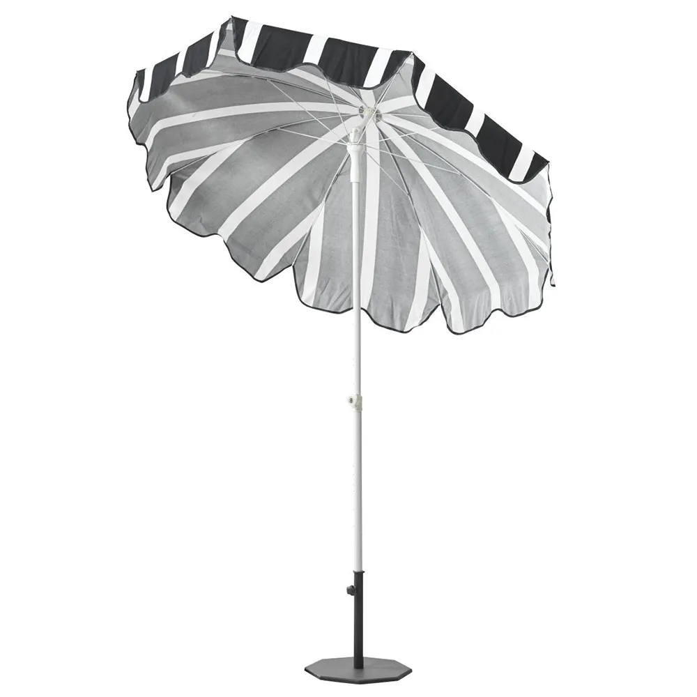 Brafab, Follina Strandschirm 180 cm Schwarz-Weiße Flagge