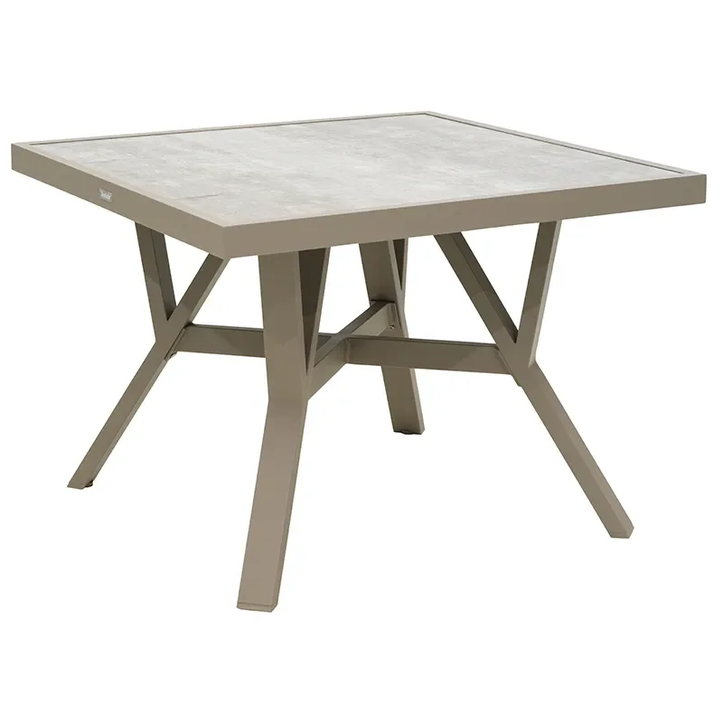 Brafab, Samvaro tisch 90x90 cm inklusive Glasplatte Khaki