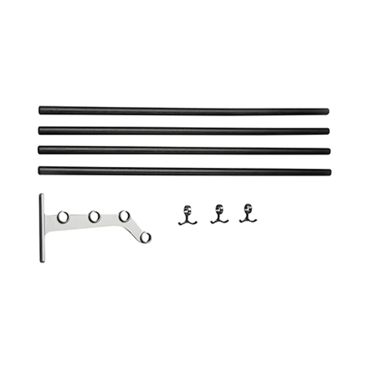 Essem Design, Nostalgi 291 Hutregal Erweiterung Schwarzgebeizter Eiche Aluminium